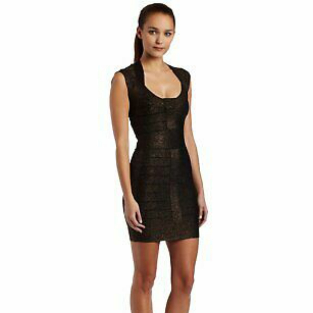 French Connection Shimmer Stretch Bandage Bodycon